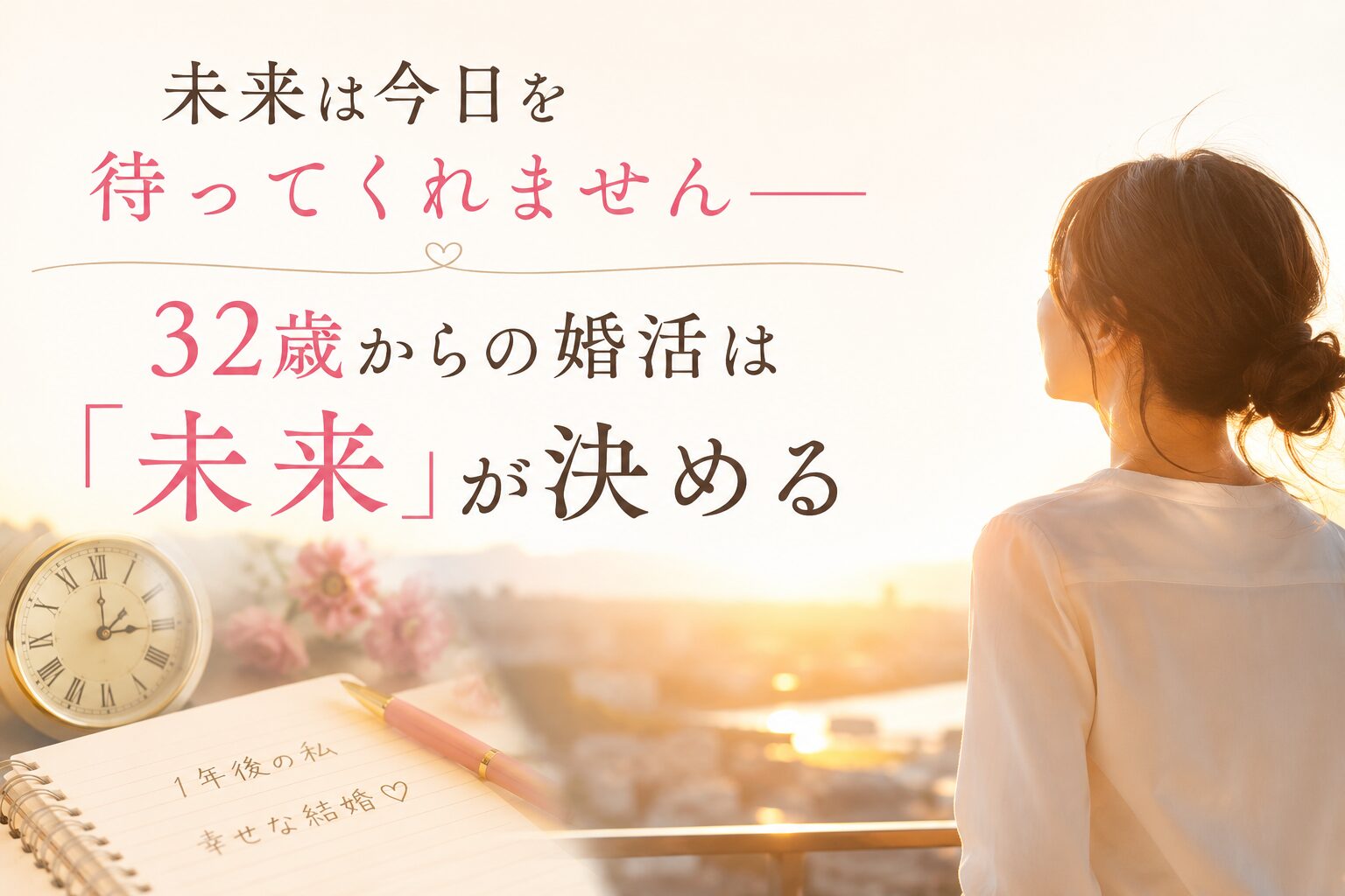 未来は今日を待ってくれません――32歳からの婚活は「未来」が決める